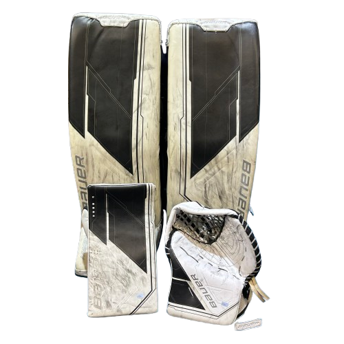Bauer Supreme Mach - Ensemble complet de gardien de but Pro Stock d'occasion (blanc/noir)